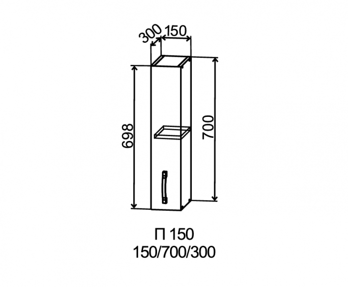 Шкаф верхний 150/700 Мелисса