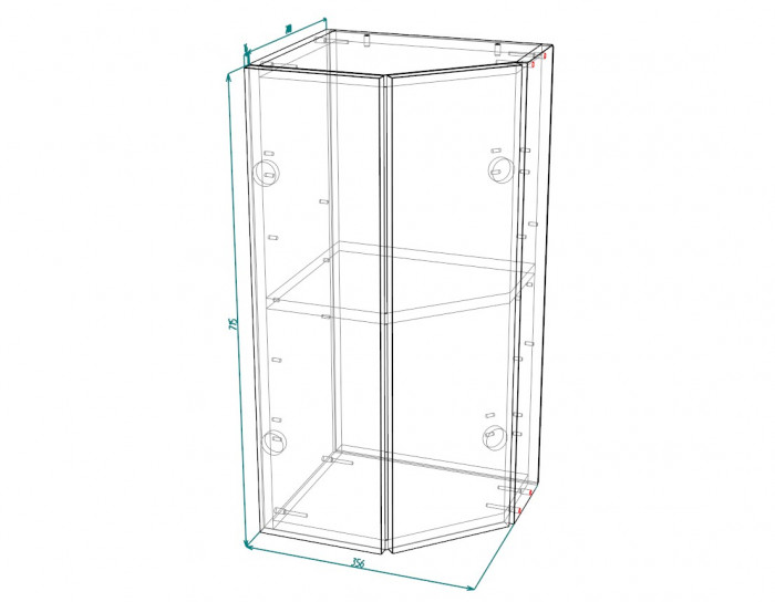 Шкаф верхний торцевой ШВТ 360 Норд