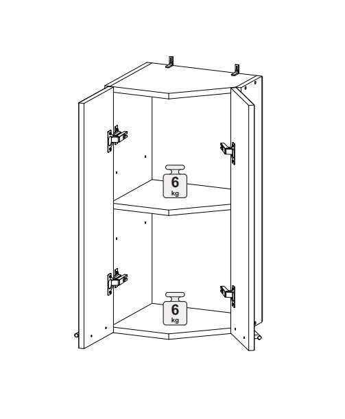 Шкаф верхний торцевой ШВТ 360 Норд