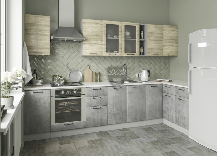 Шкаф нижний 500 2 ящика метабоксы Лофт ДСВ