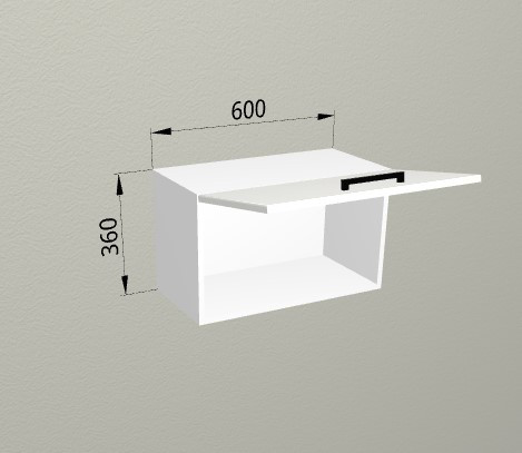 Шкаф навесной 600 горизонтальный Санвут МДФ