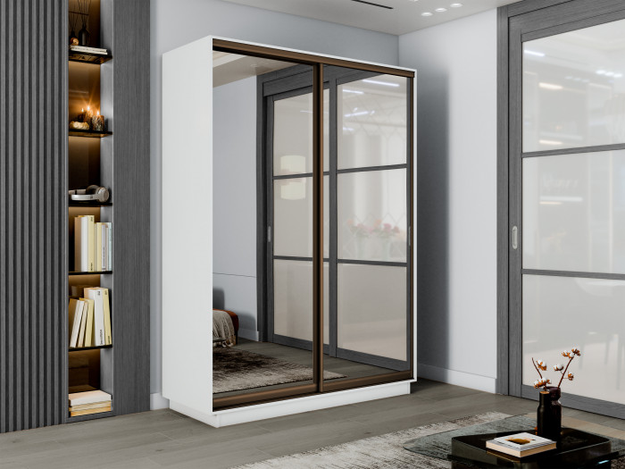 Шкаф купе 2-х дв. 2 зеркала 1200/2400/450 Экспресс 2