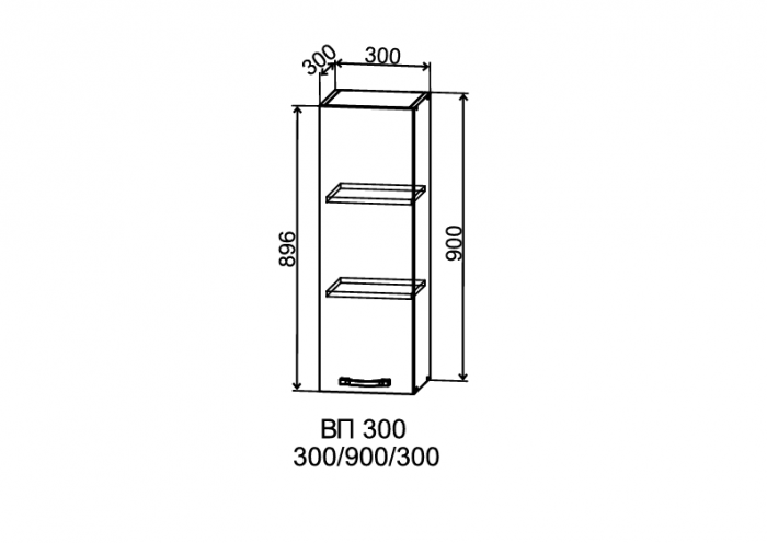 Шкаф верхний 300/900 Фенис