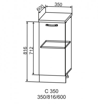 Шкаф нижний 350 Фортуна ДСВ
