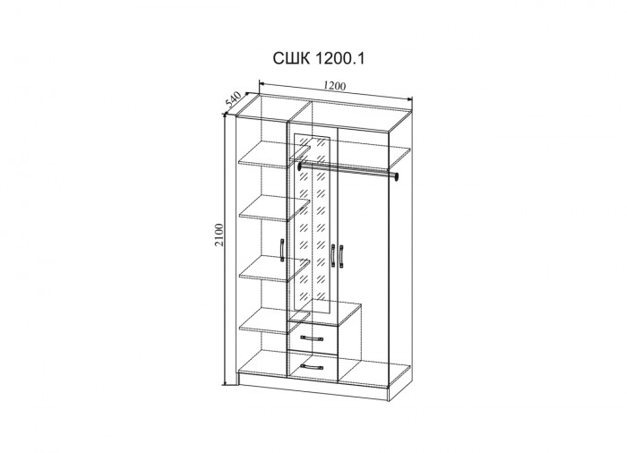 Шкаф 3-х створчатый Софи ДСВ